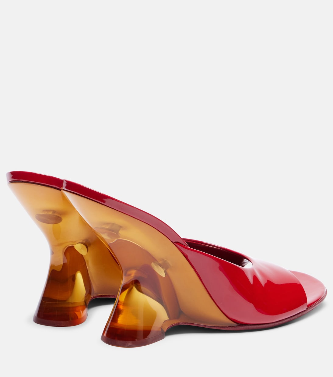 Wedge-Pantoletten aus Lackleder | Dries Van Noten