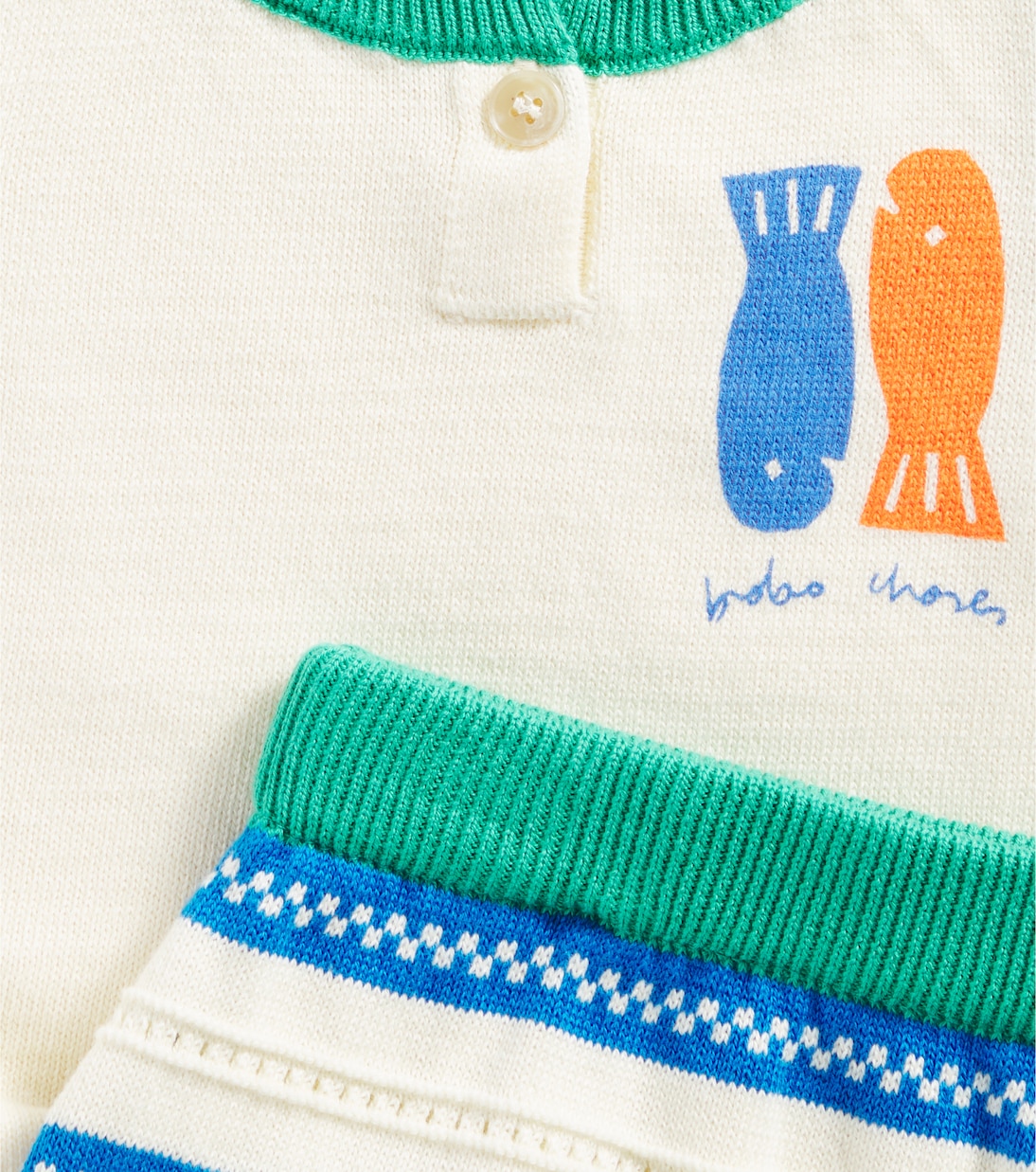 Baby Lucky Fish cotton top and bloomers set | Bobo Choses