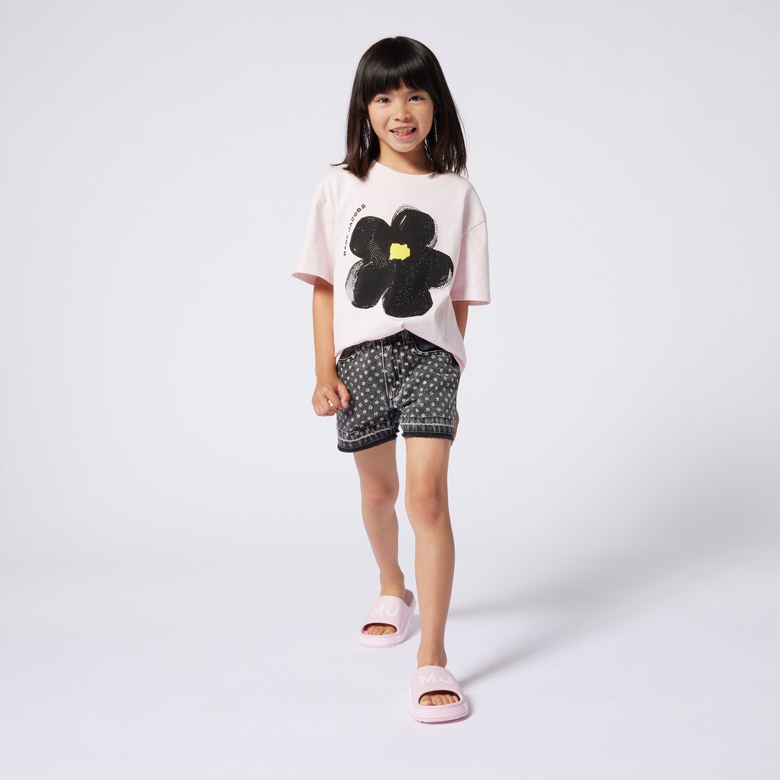 Embellished denim shorts | Marc Jacobs Kids