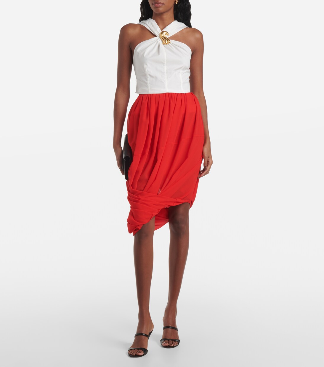 Chiffon midi skirt | Jacques Wei