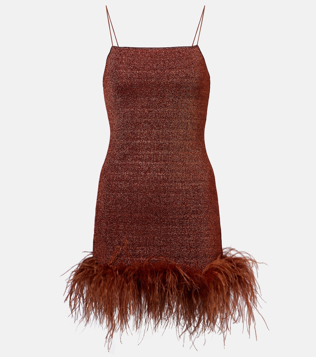 Lumière Plumage feather-trimmed minidress | Oséree