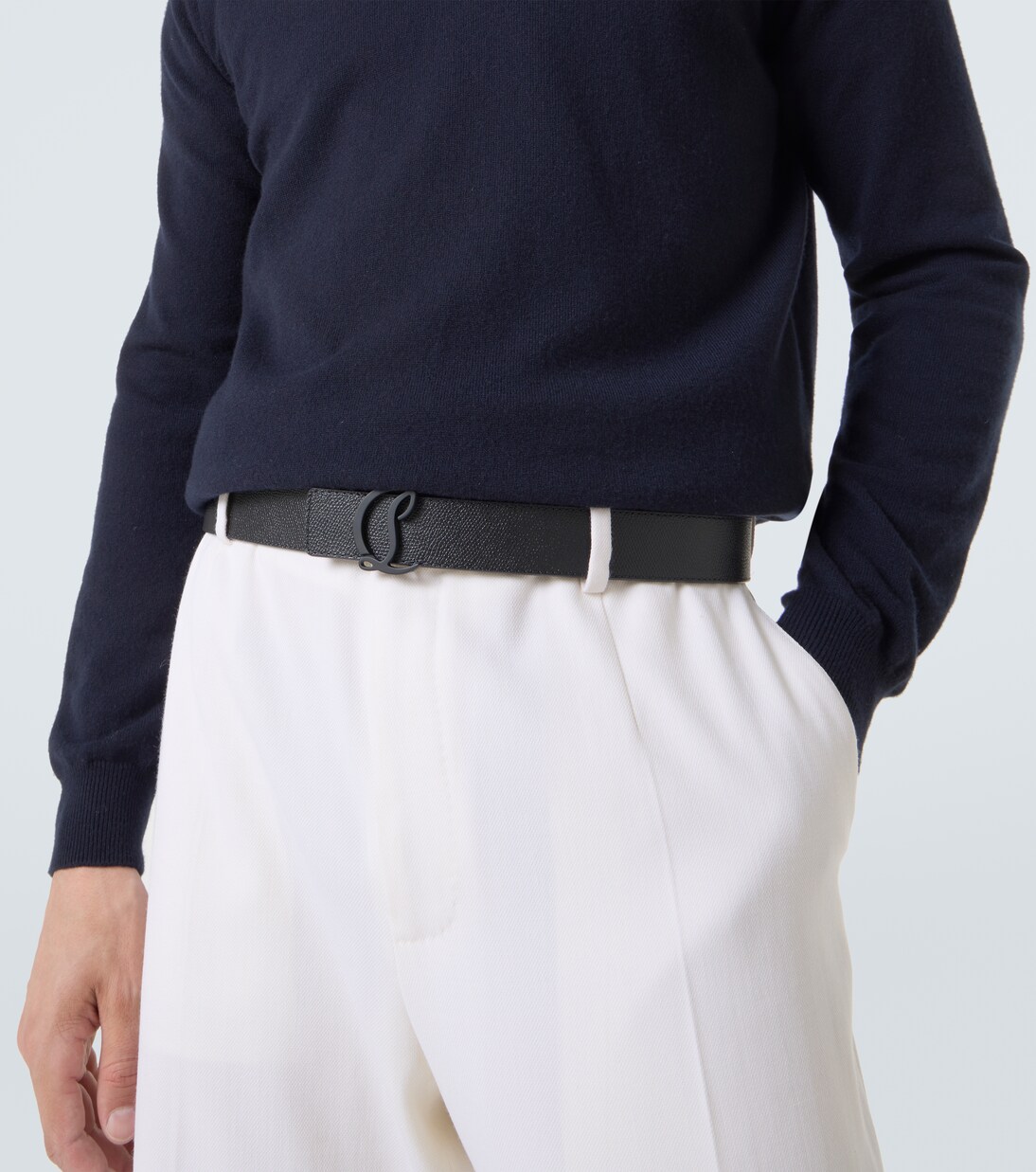 Mooncrest reversible leather belt  | Christian Louboutin