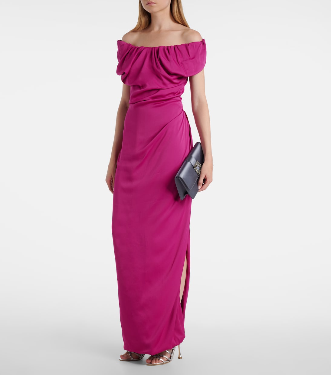 Capri embellished satin clutch | Manolo Blahnik