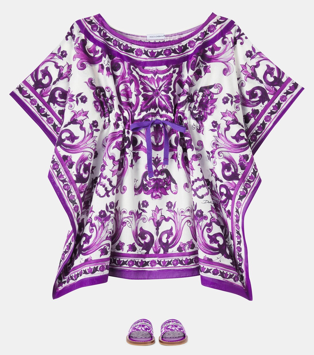 Vestido Majolica de algodón | Dolce&Gabbana Kids