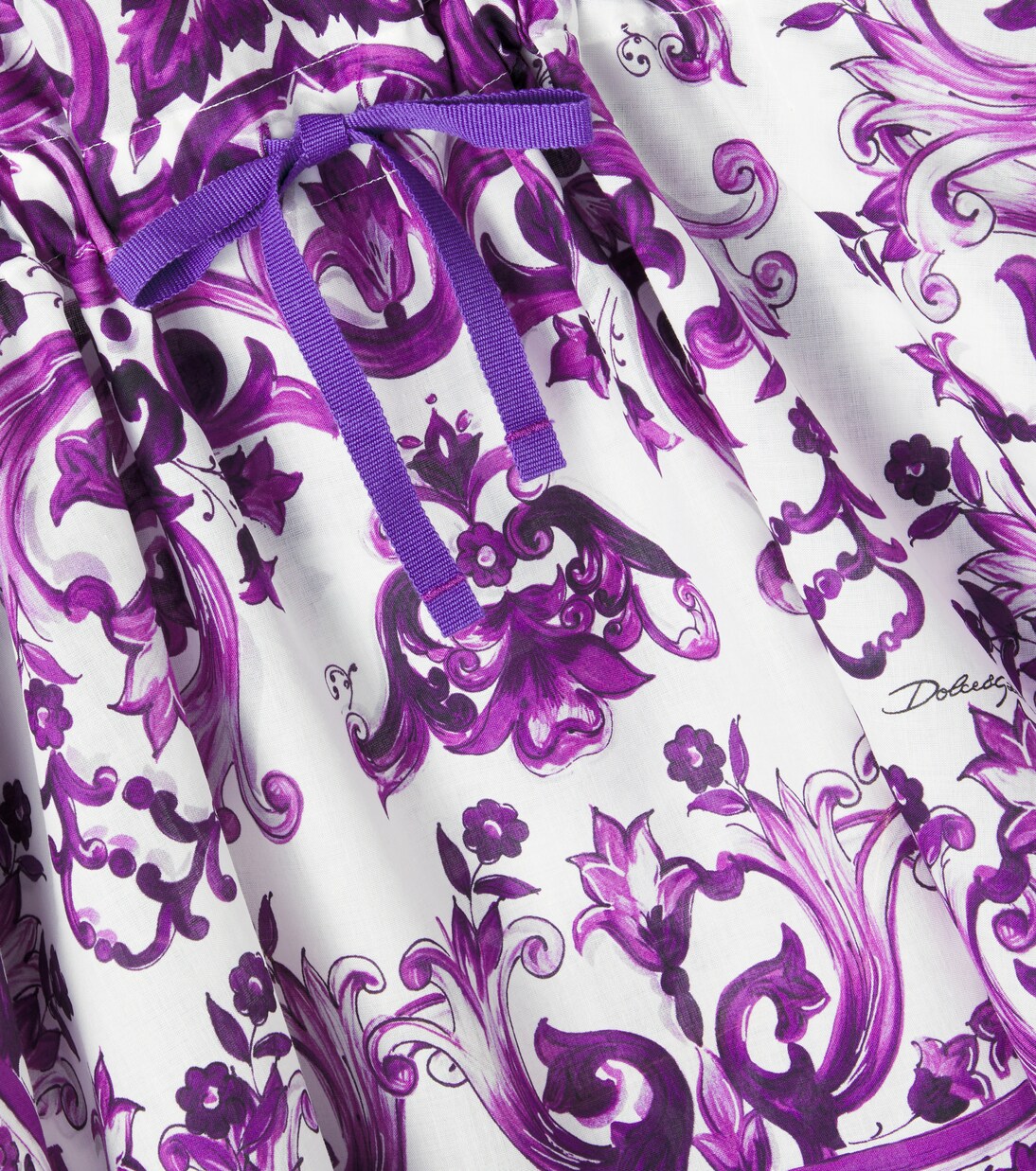 Vestido Majolica de algodón | Dolce&Gabbana Kids