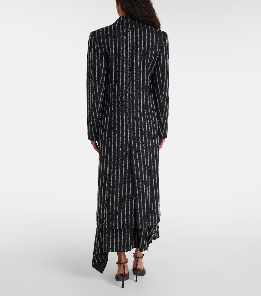 Cappotto in misto lana gessato | Mugler