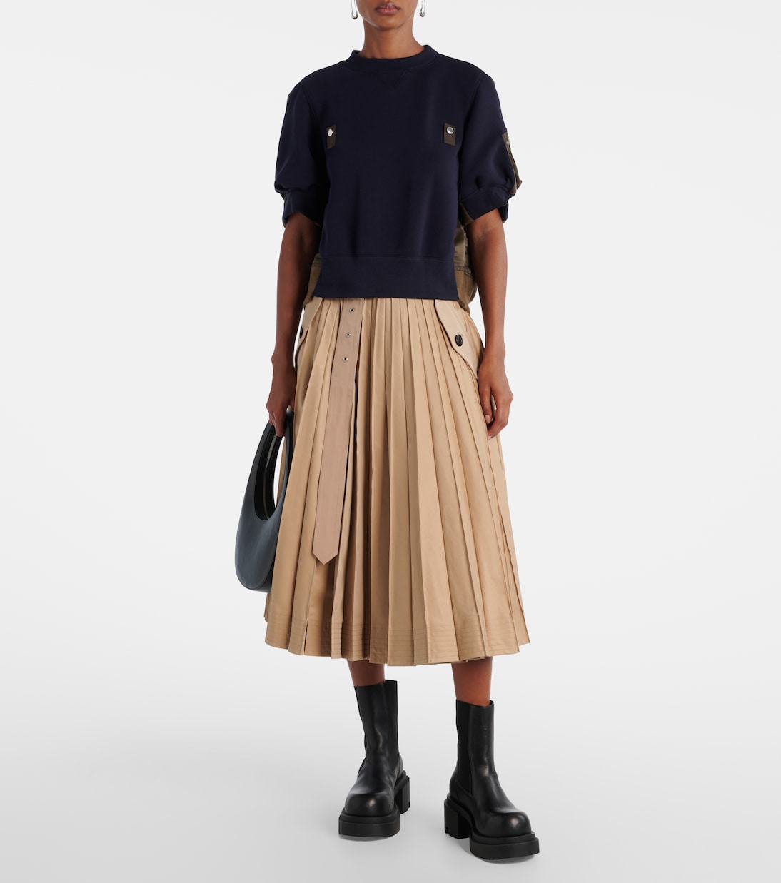 Top aus Twill und Jersey | Sacai