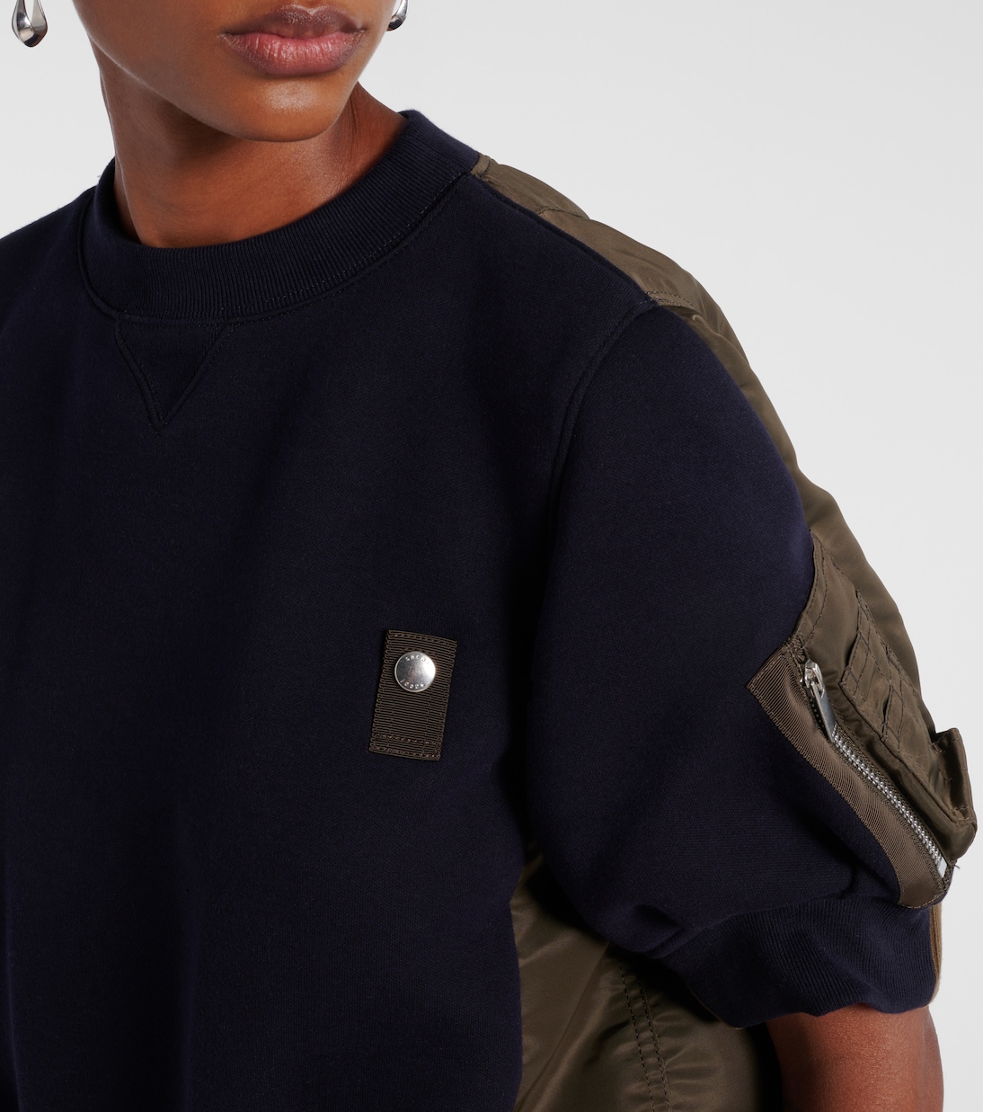 Top aus Twill und Jersey | Sacai