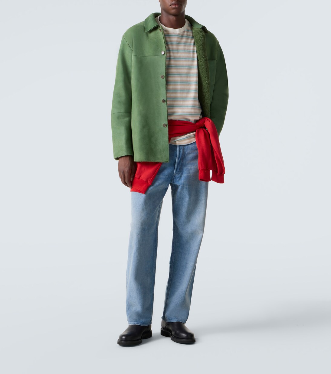 Leather biker boots | Auralee