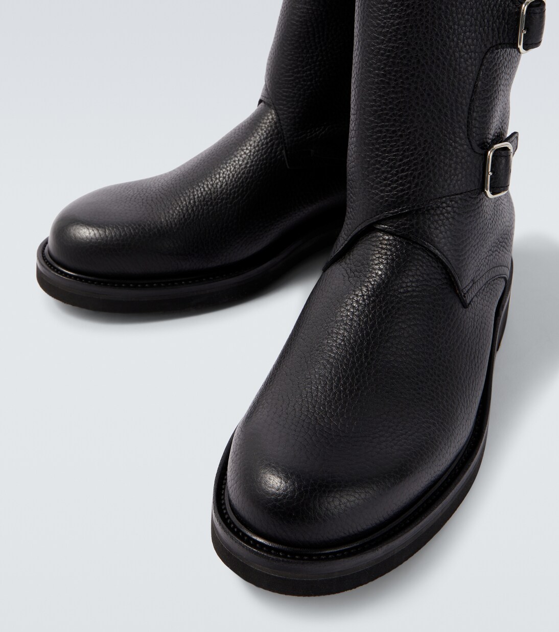 Leather biker boots | Auralee