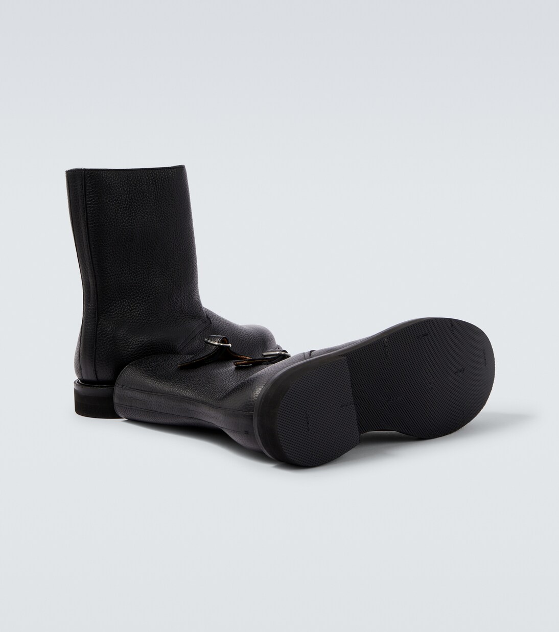 Leather biker boots | Auralee