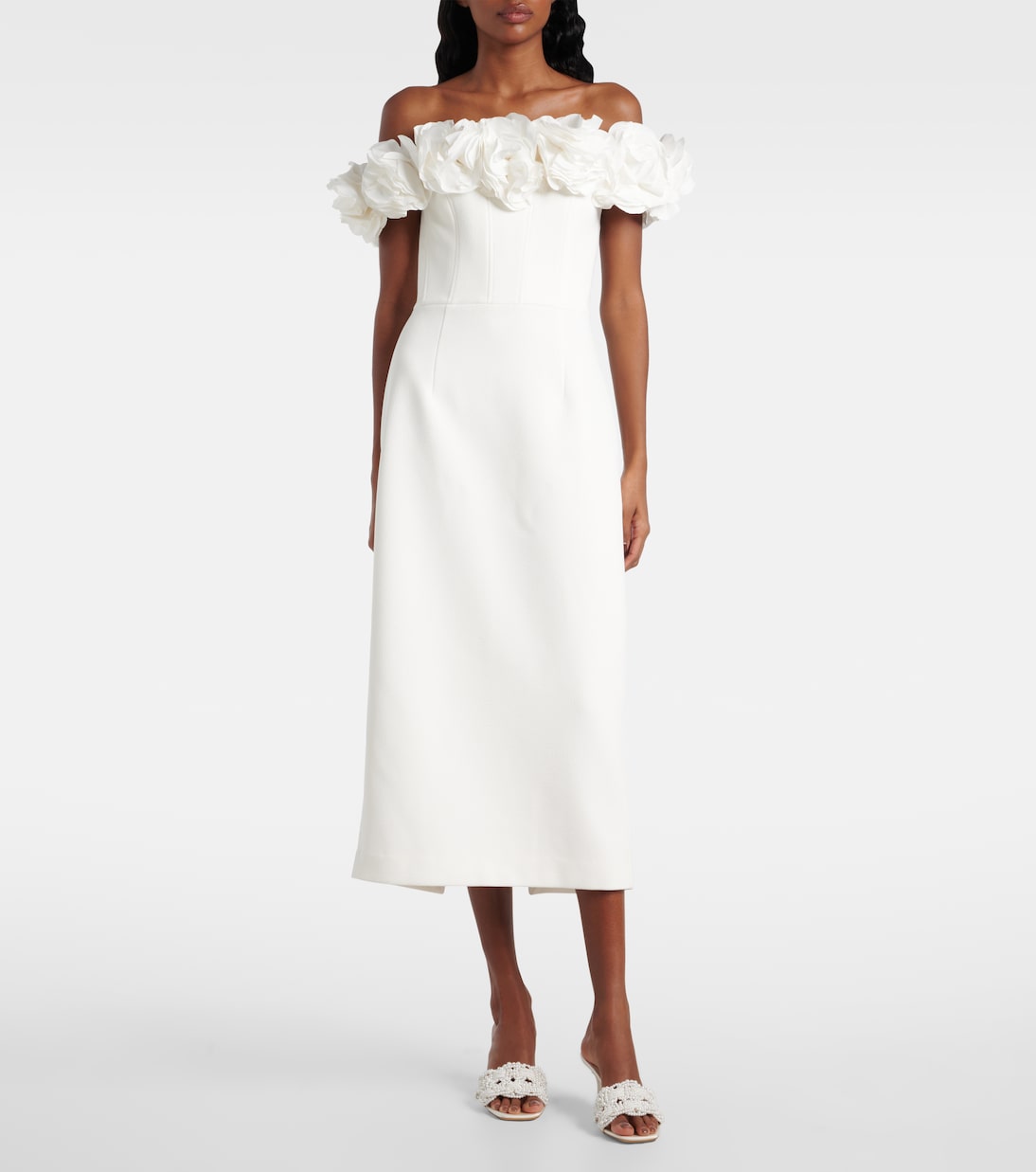 Mules Cary 70 aus Satin mit Zierperlen | Jimmy Choo