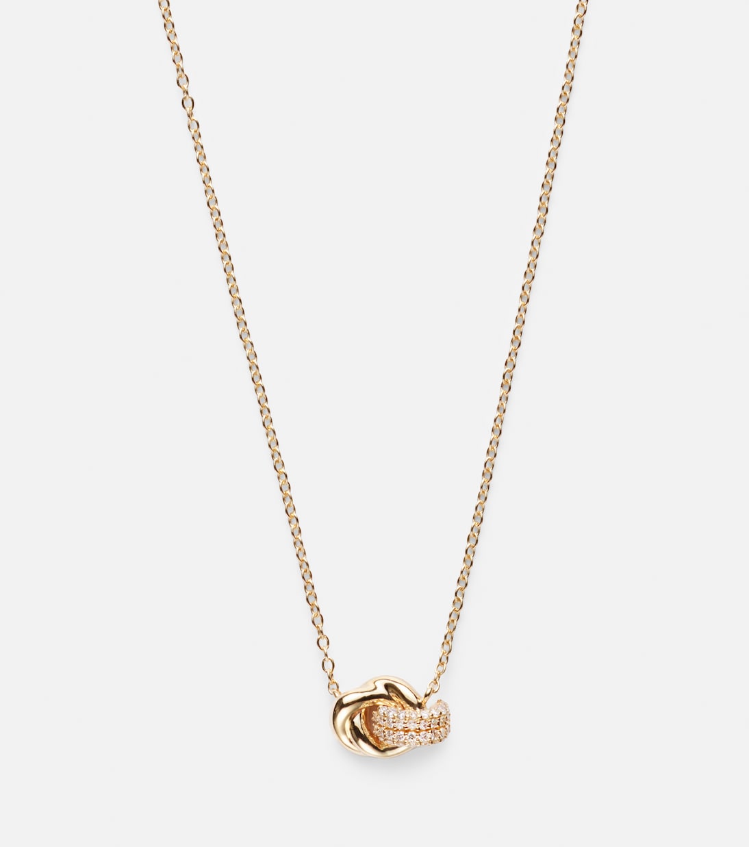 14kt gold necklace with diamonds | Stone and Strand