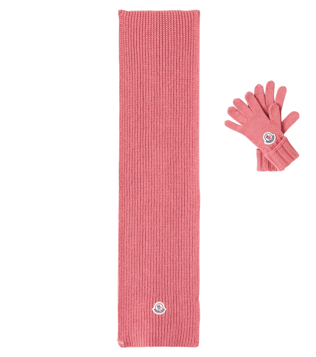 Sciarpa e guanti in lana con logo | Moncler Enfant