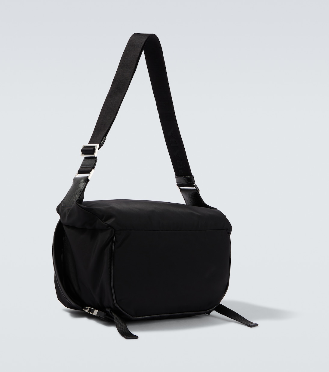 Re-Nylon leather-trimmed shoulder bag | Prada