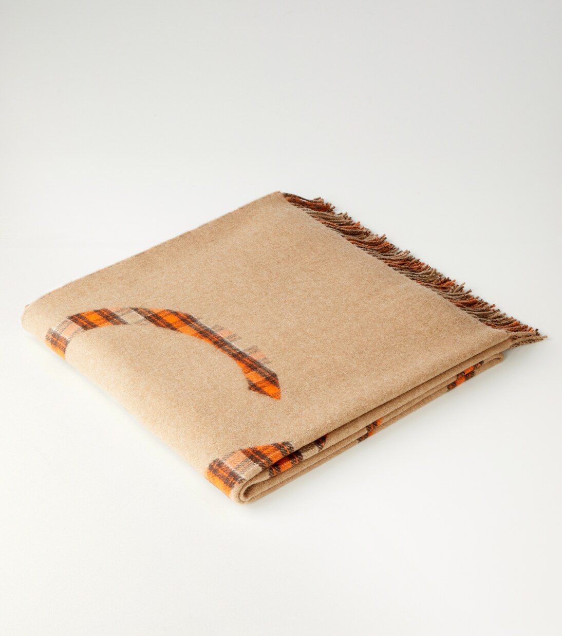 Anagram checked wool and cashmere blanket | Loewe