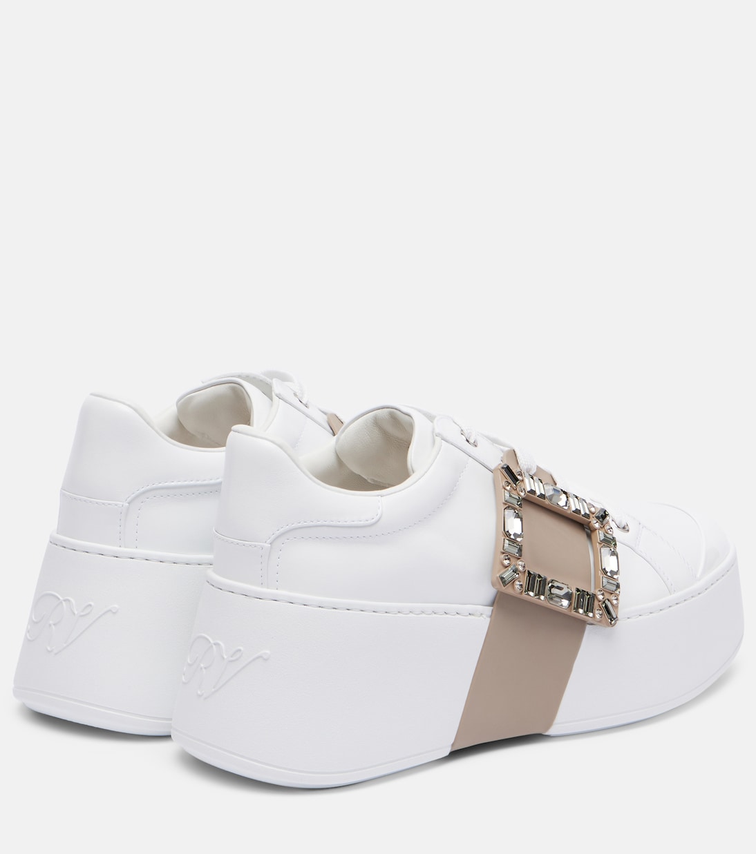 Viv' Skate embellished leather sneakers | Roger Vivier