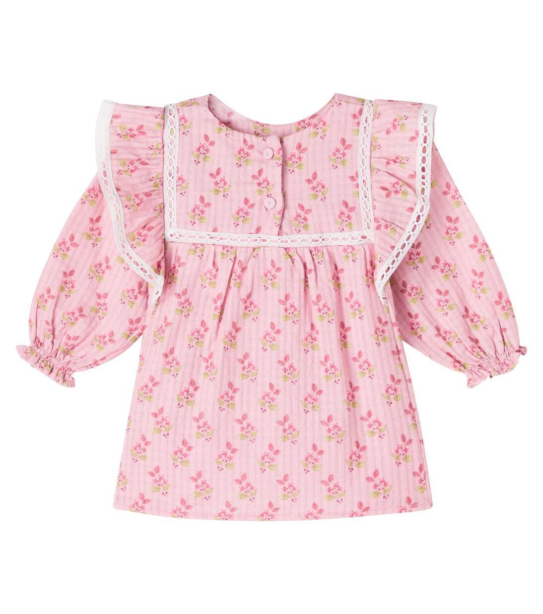 Baby Isquia floral ruffled cotton dress | Cozmo