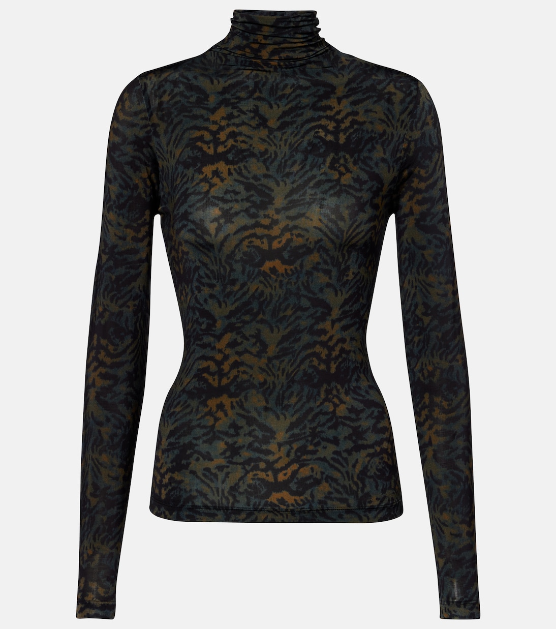 Aurelia printed jersey turtleneck top | Ulla Johnson