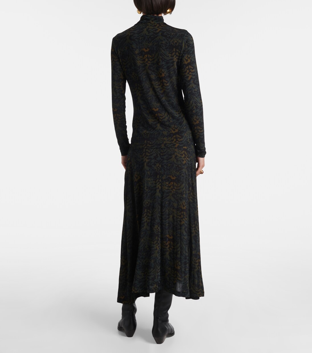 Aurelia printed jersey turtleneck top | Ulla Johnson