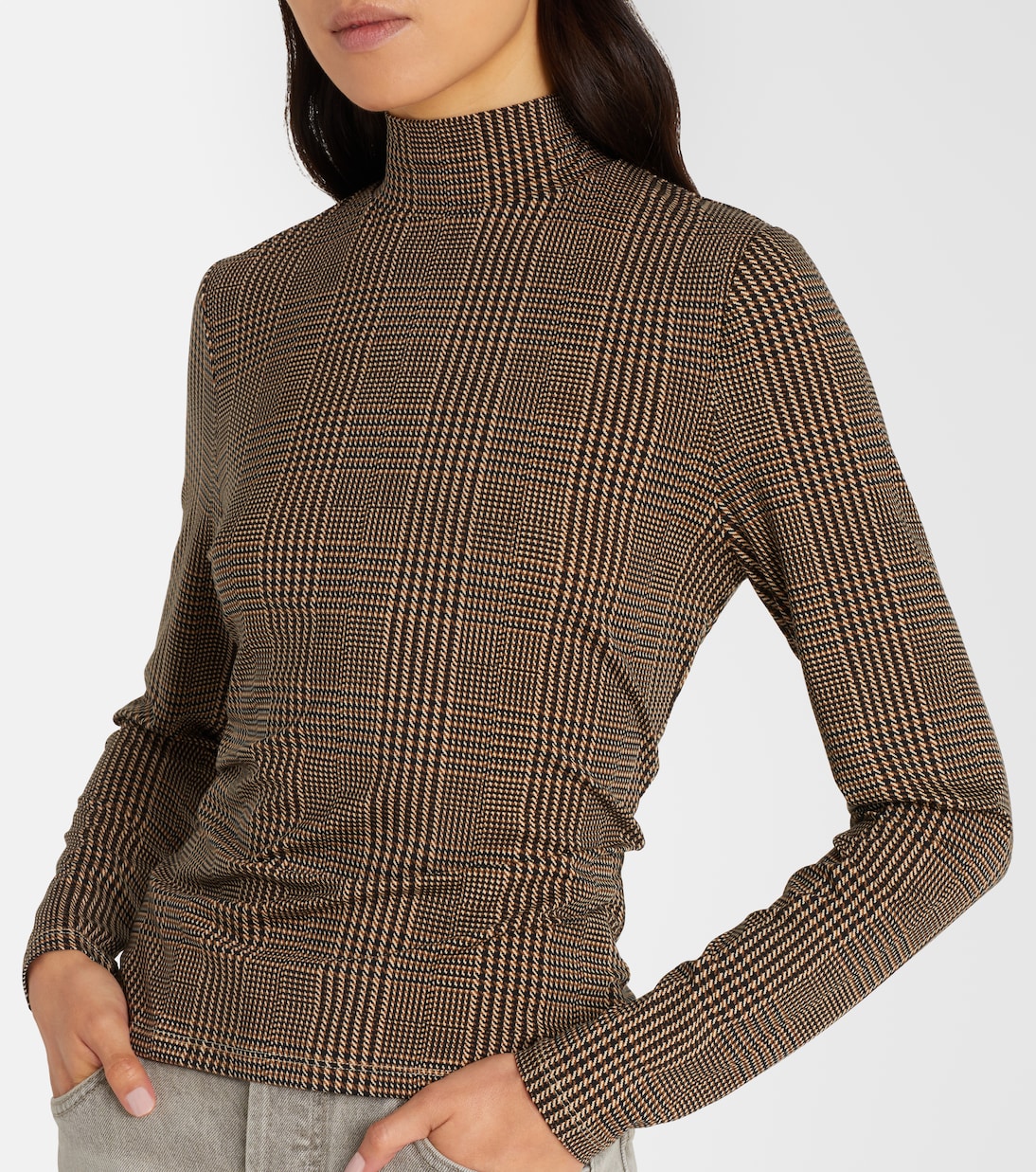 Nate houndstooth jersey top | Veronica Beard