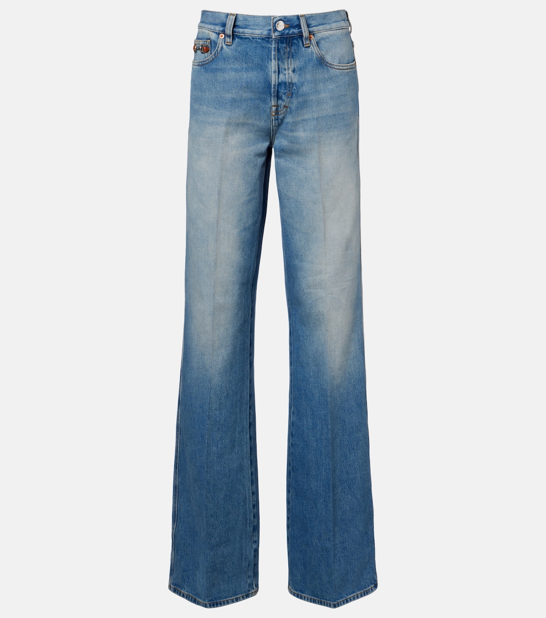 Mid-Rise Flared Jeans Horsebit | Gucci