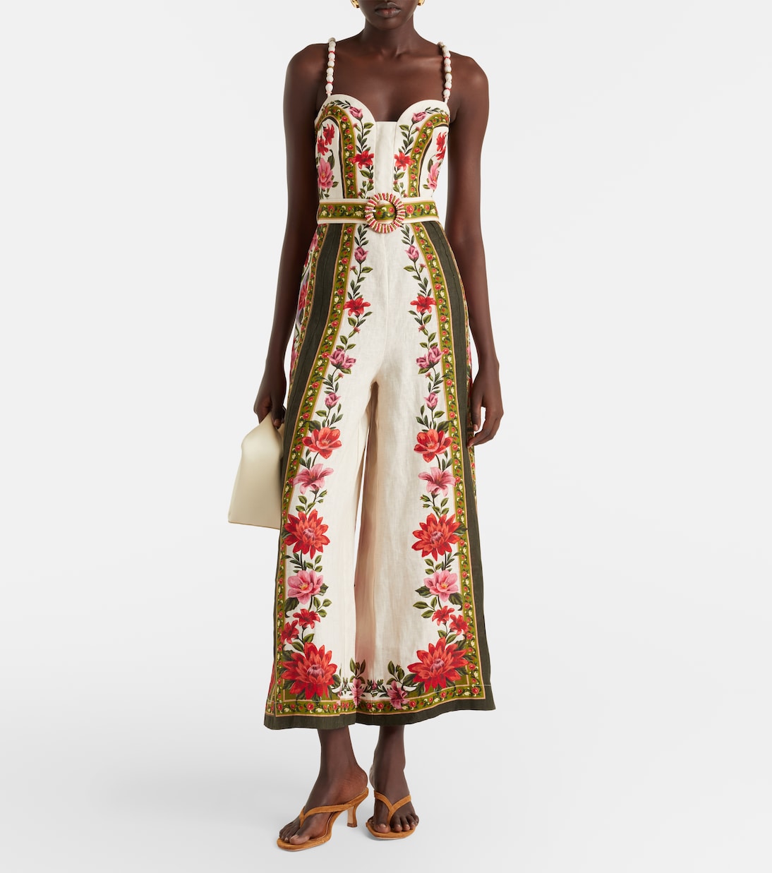 Wonder Rio belted linen jumpsuit | Farm Rio