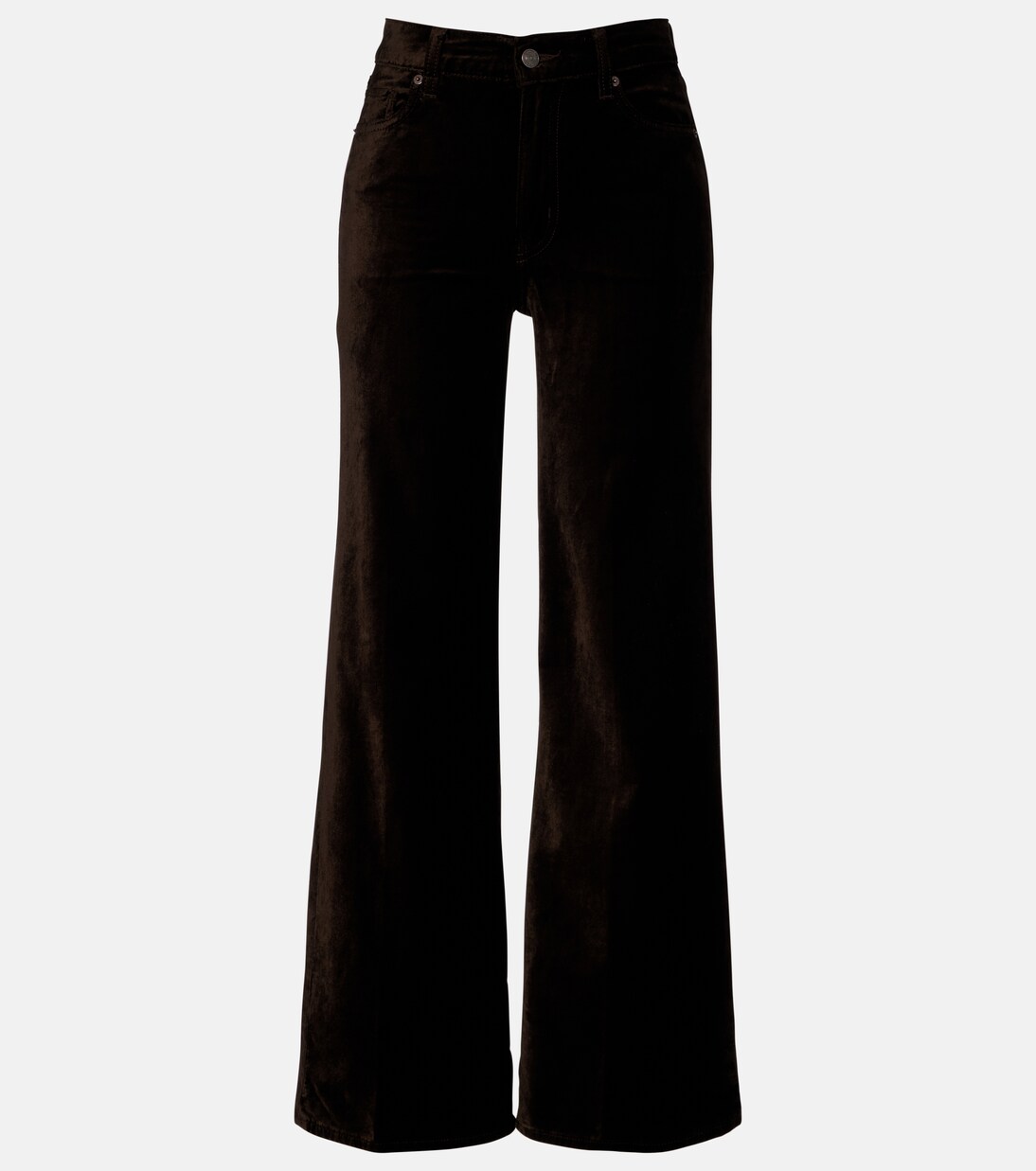 Le Slim Palazzo cotton-blend velvet wide-leg pants | Frame