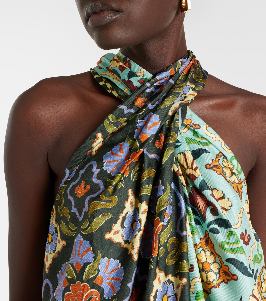 Top Cece in seta con stampa | Alémais