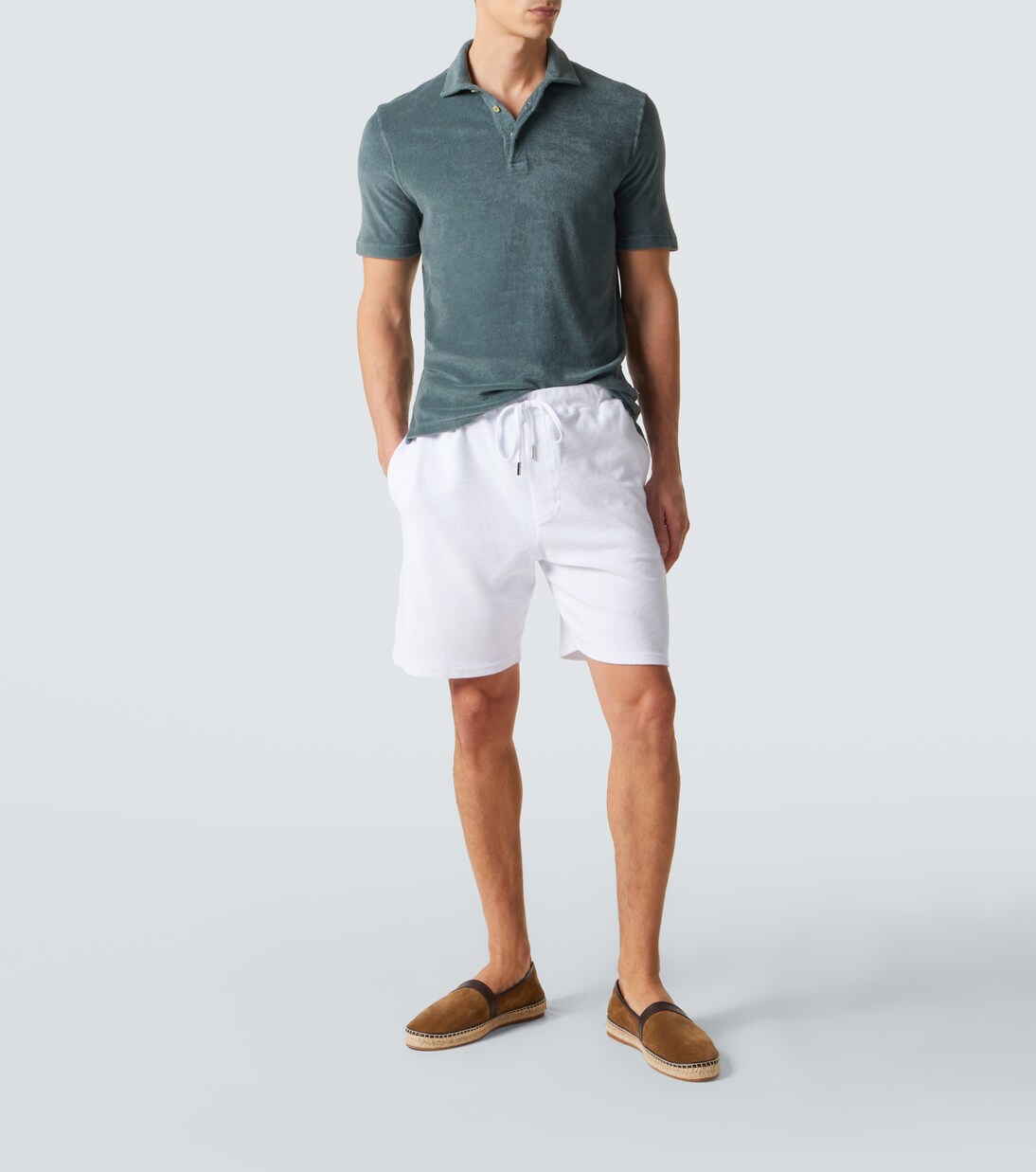 Shorts aus Baumwollfrottee | Fedeli