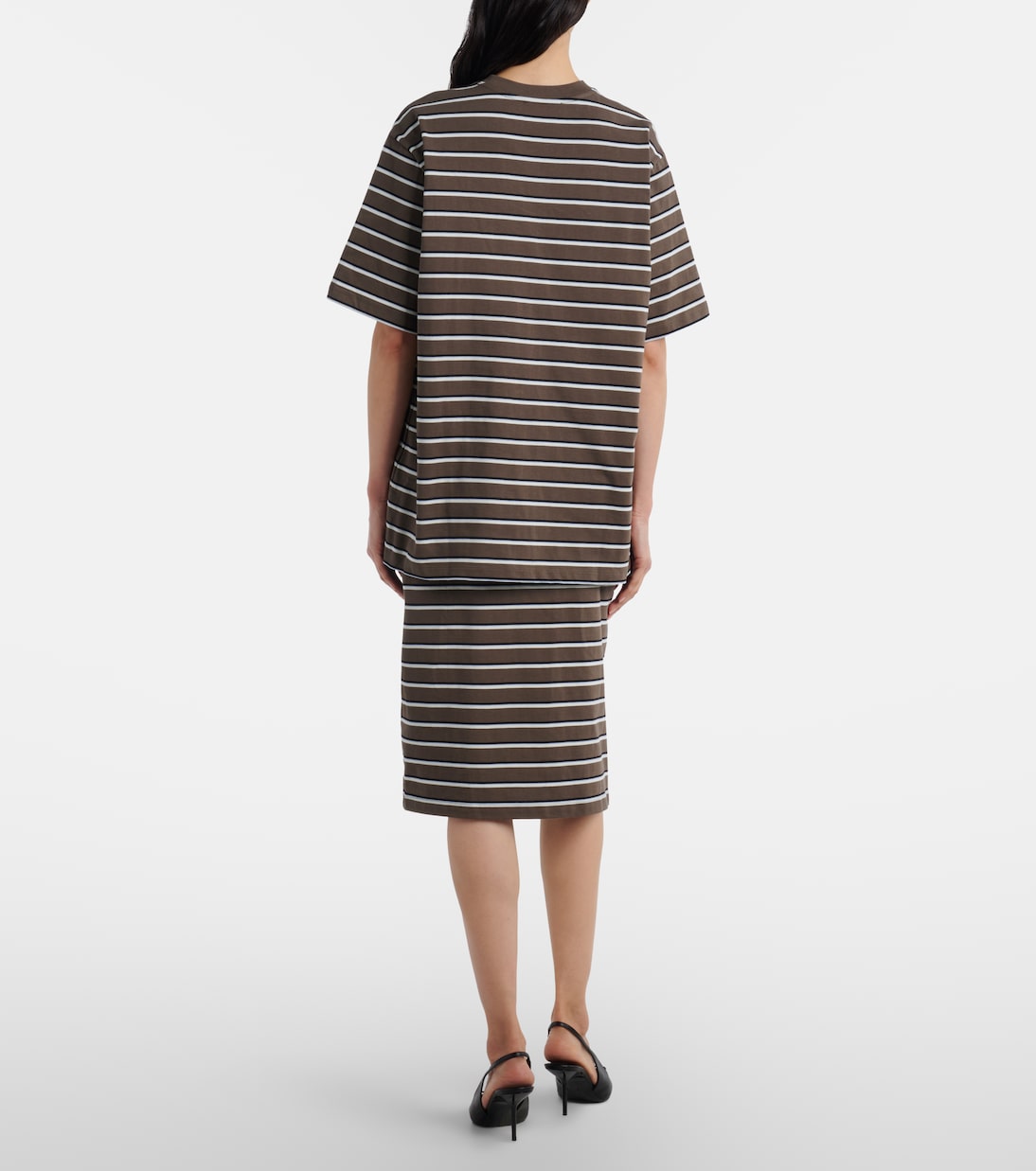 T-shirt oversize rayé en coton | Rotate