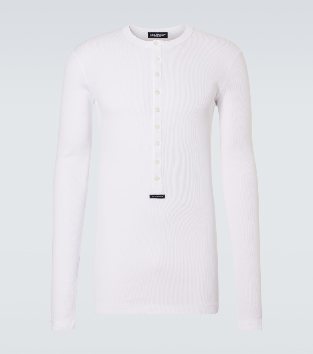 Henley-Top aus Rippstrick | Dolce&Gabbana