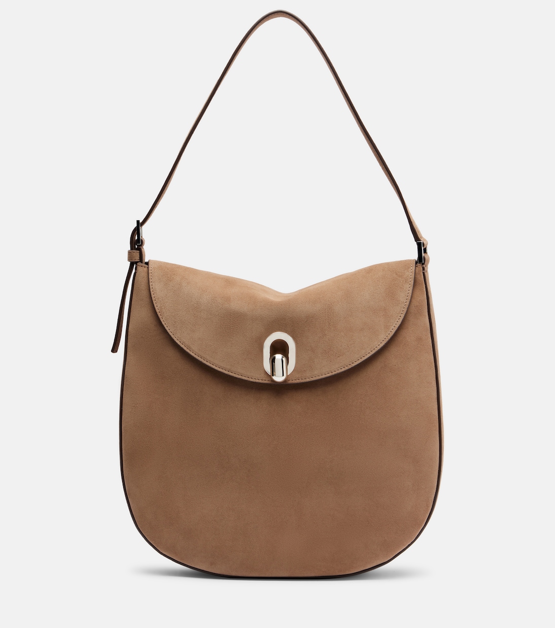 Schultertasche Tondo Large aus Veloursleder | Savette