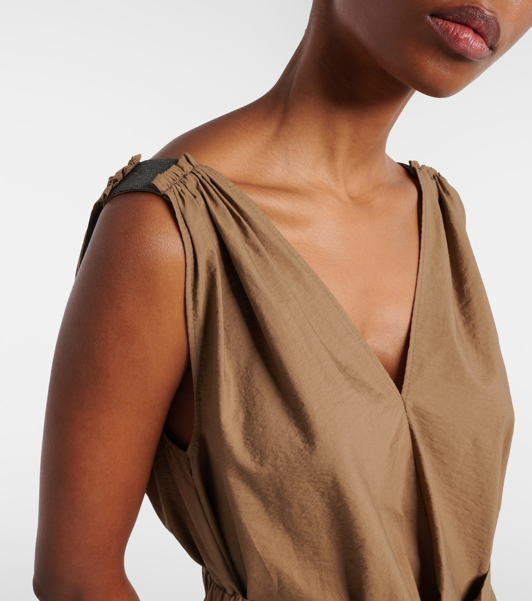 Midikleid aus einem Baumwollgemisch | Brunello Cucinelli