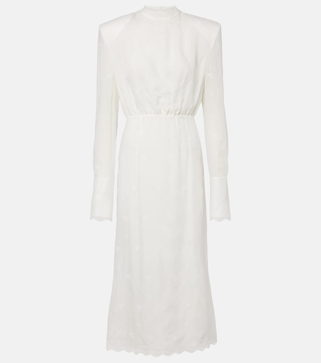 Embroidered silk, wool and cotton-blend midi dress | Magda Butrym