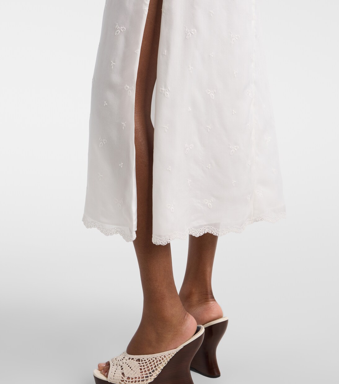 Embroidered silk, wool and cotton-blend midi dress | Magda Butrym