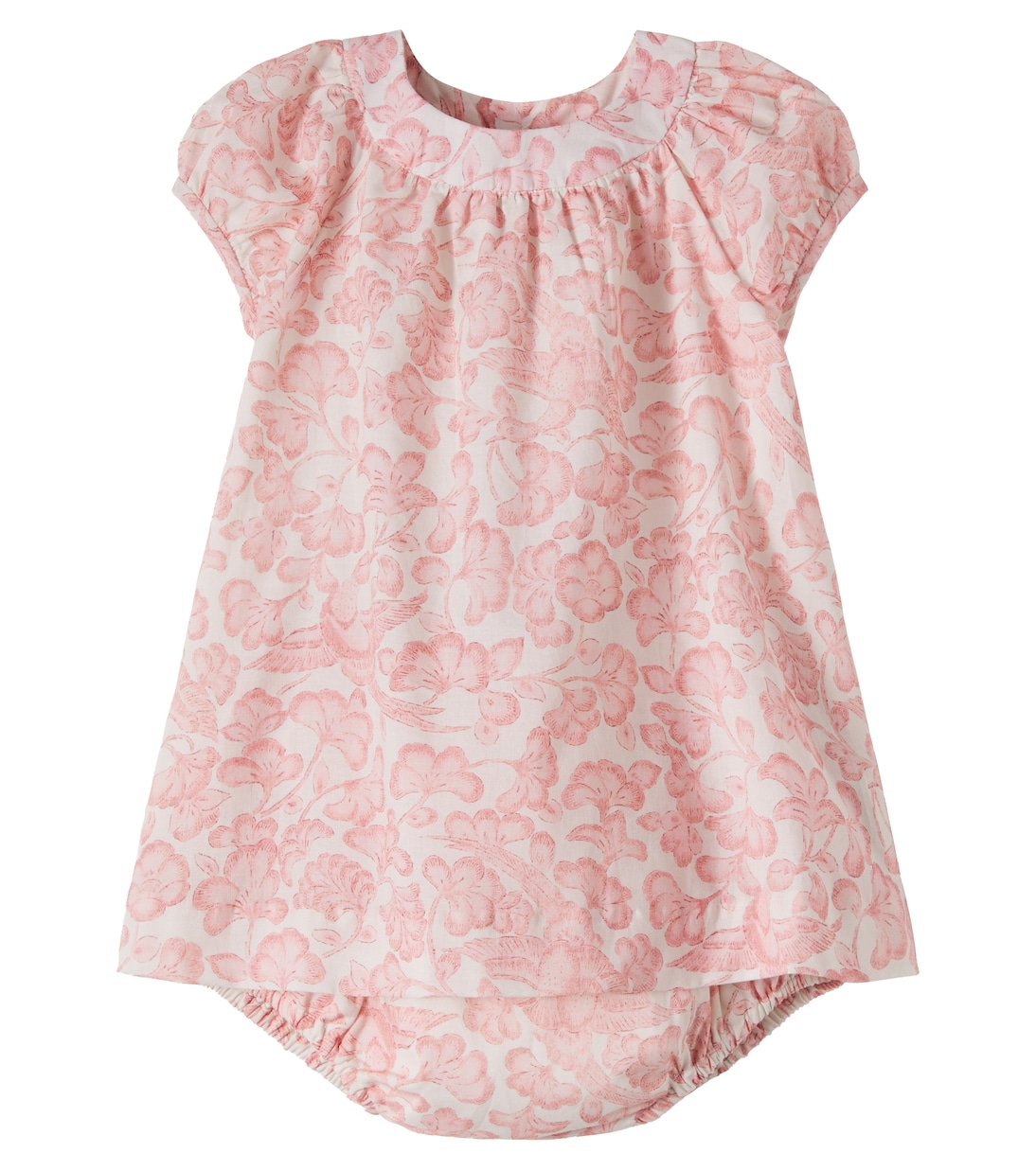 Baby Cachouli floral cotton dress and bloomers set | Bonpoint