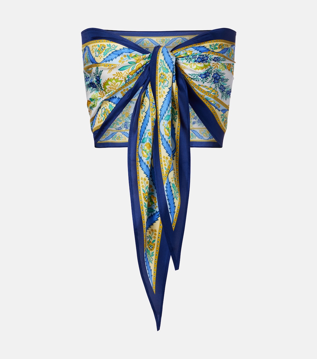 Printed silk bandeau top | Etro
