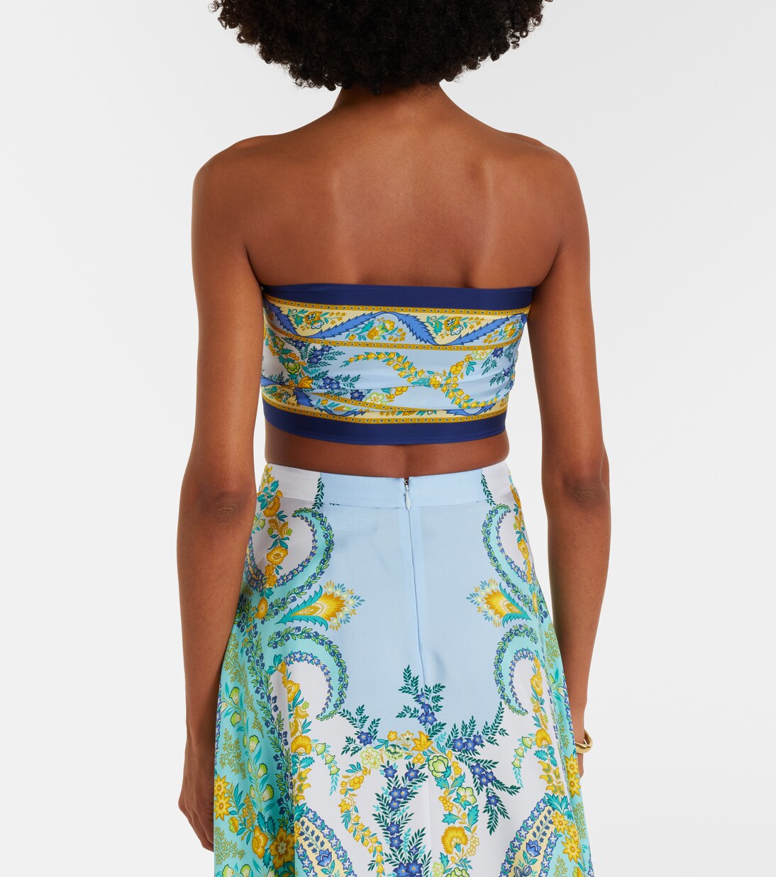 Printed silk bandeau top | Etro