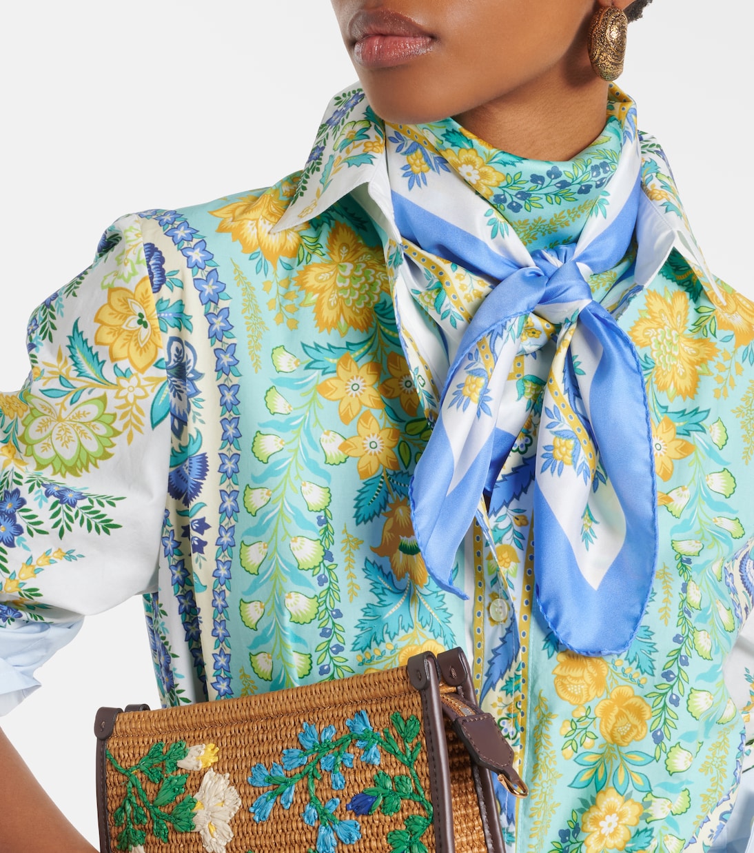 Floral silk twill scarf | Etro