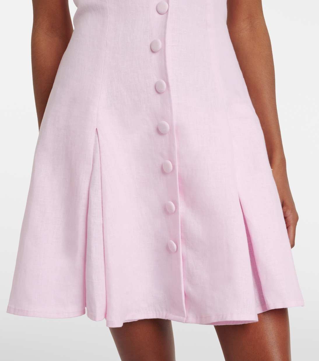 Vestido corto Murano de lino con cuello halter | Faithfull