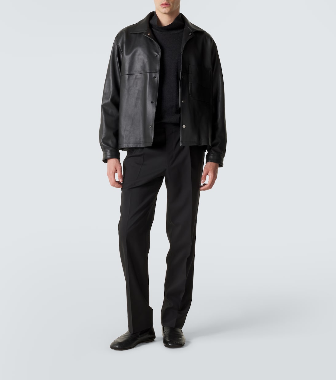 Jersey de cuello alto de lana y seda | Stòffa