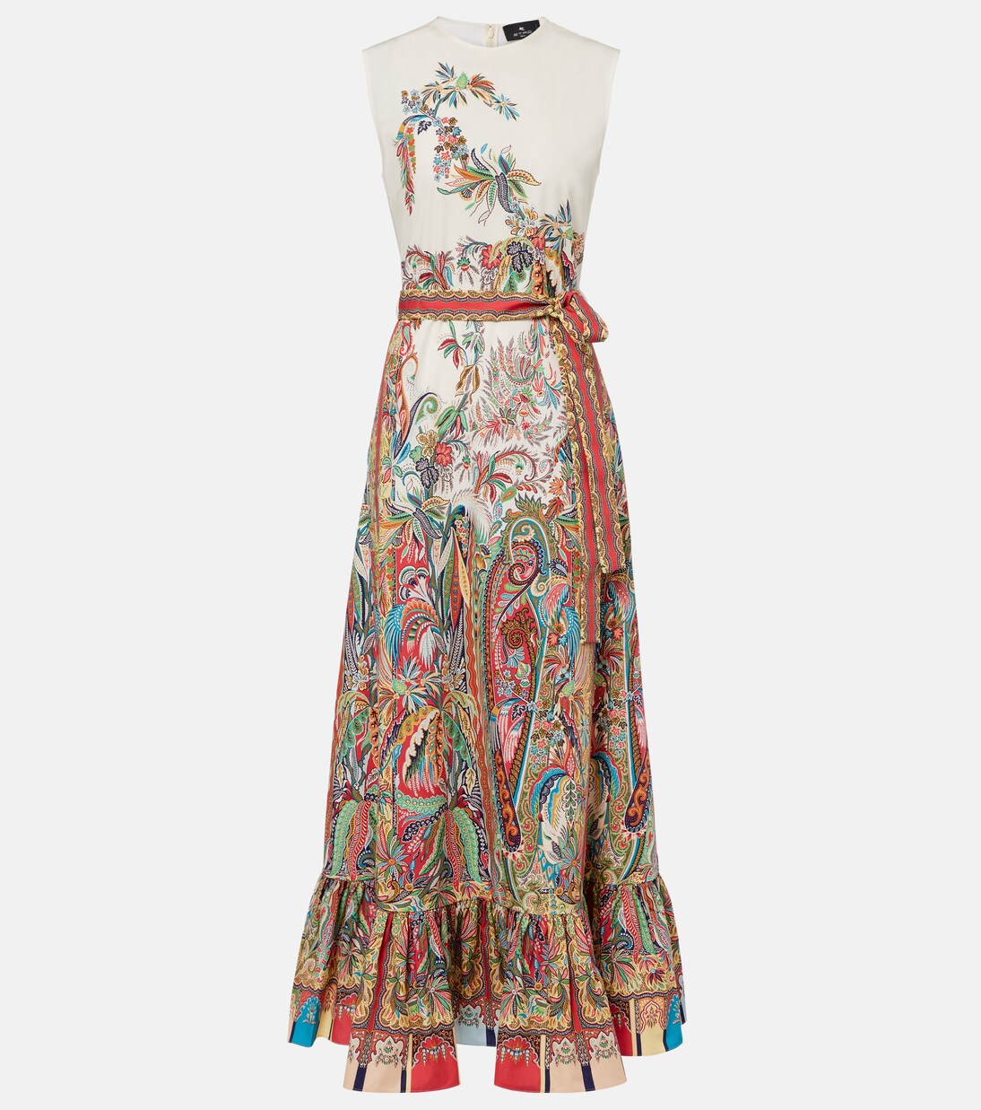 Belted printed cotton maxi dress | Etro
