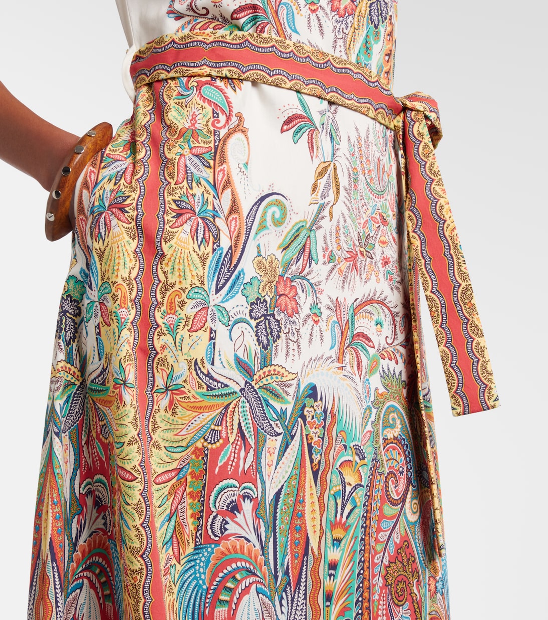 Belted printed cotton maxi dress | Etro
