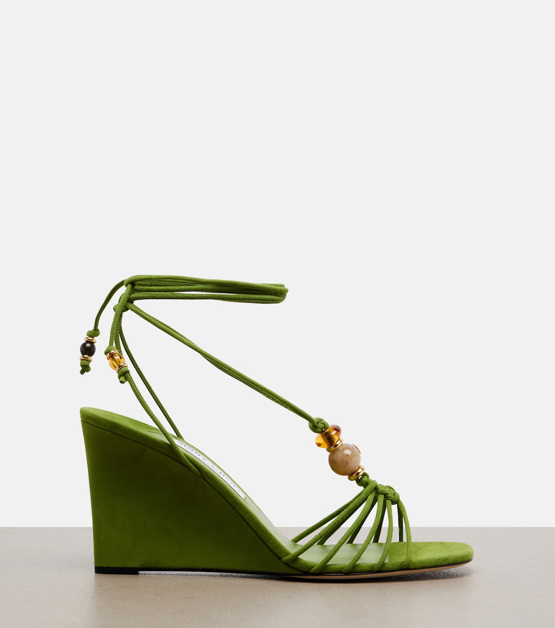 Lola embellished suede wedge sandals | Jimmy Choo