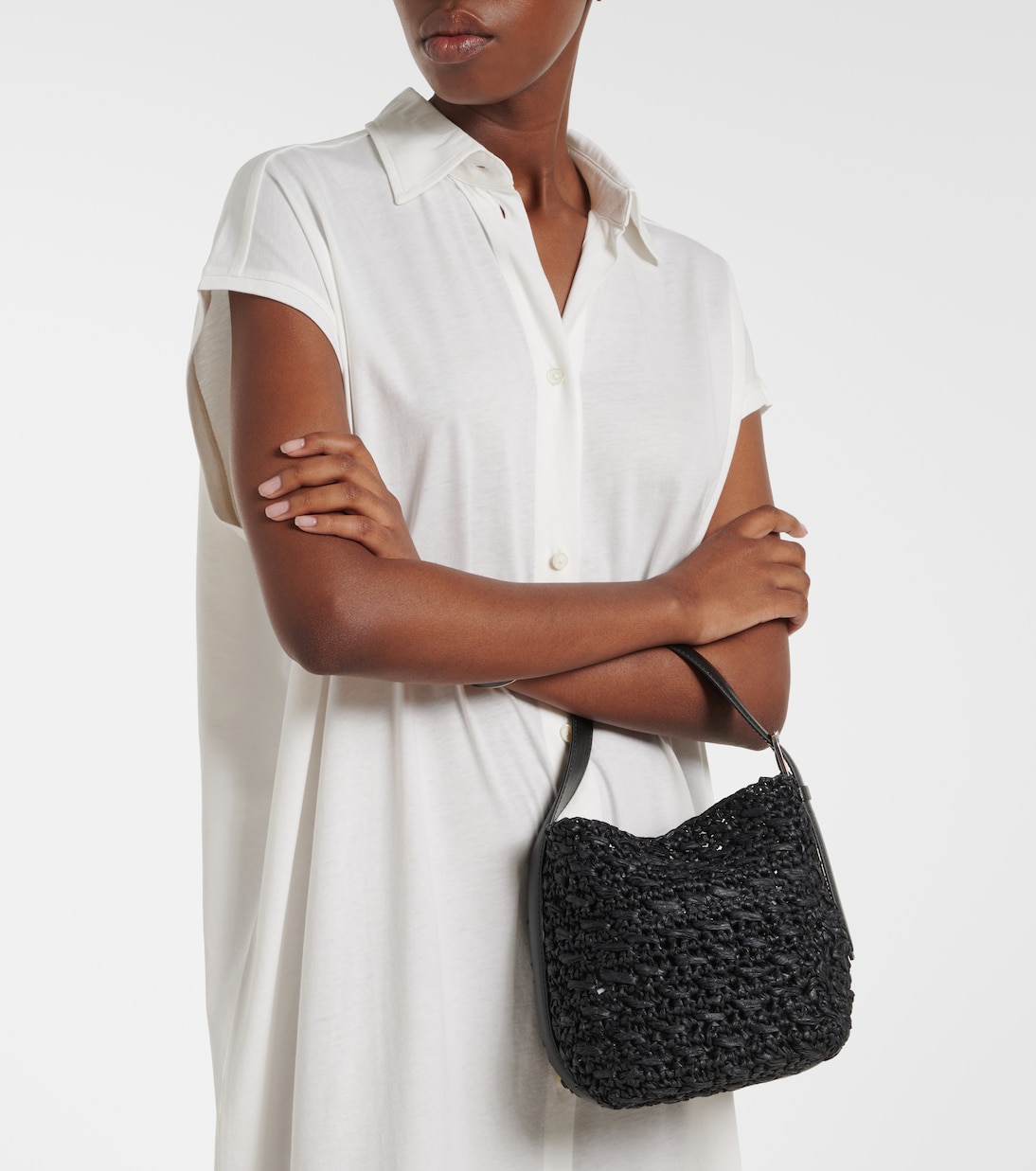 Belted Small raffia tote bag | Toteme