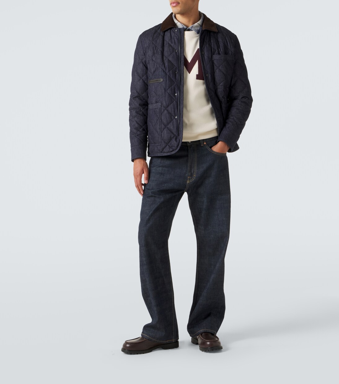 Embroidered cotton-blend sweater | Moncler