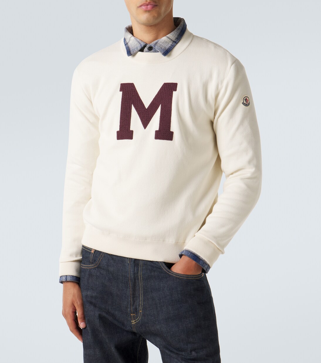 Embroidered cotton-blend sweater | Moncler