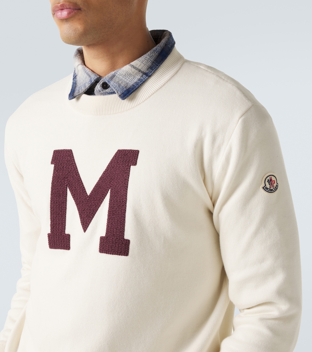 Embroidered cotton-blend sweater | Moncler