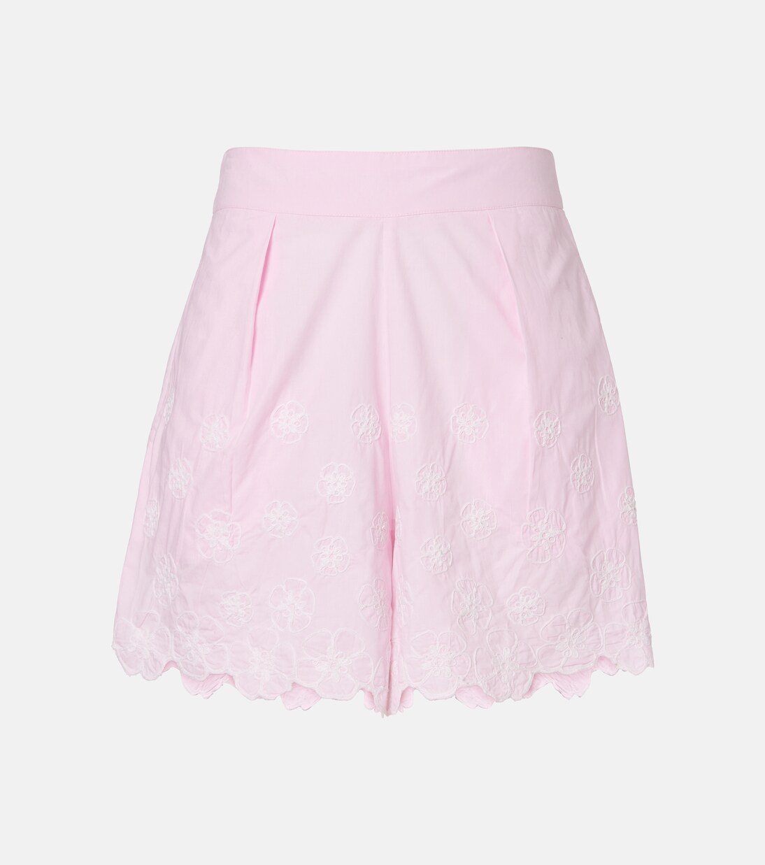 Embroidered cotton poplin shorts | Juliet Dunn